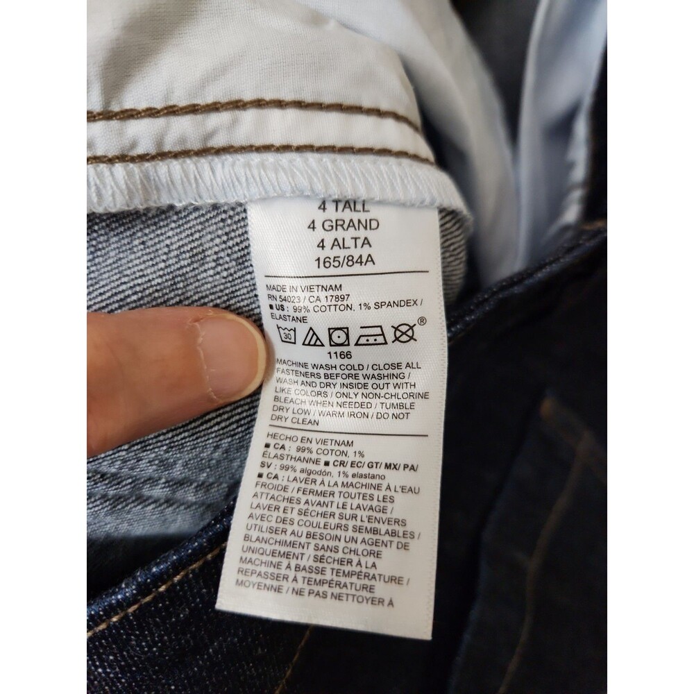 Old Navy Barrel Ankle Jeans Womens 4 Tall Blue Dark Wash High Rise NEW - Picture 10 of 11